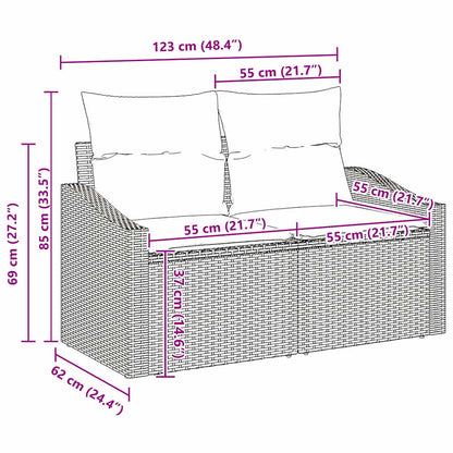 Sofa Sæt 6 Stk. Polyrattan - Billede 11