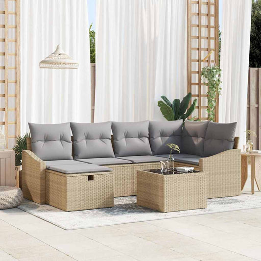 Sofa Sæt Med Pude Med Opbevaring Polyrattan - Hovedbillede