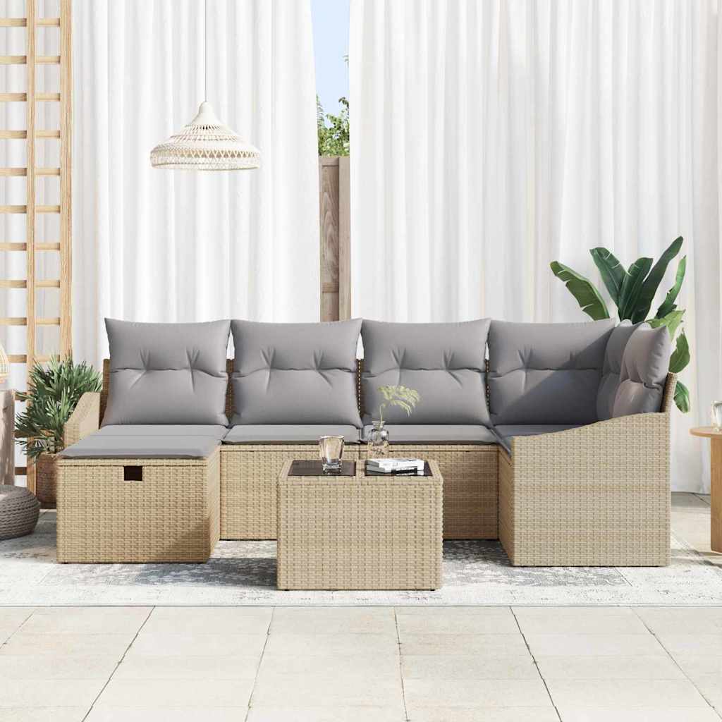Sofa Sæt Med Pude Med Opbevaring Polyrattan - Billede 3