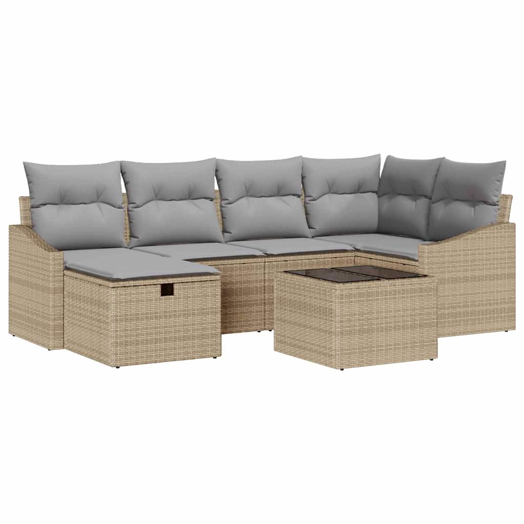 Sofa Sæt Med Pude Med Opbevaring Polyrattan - Billede 2