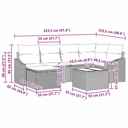 Sofa Sæt Med Pude Med Opbevaring Polyrattan - Billede 11
