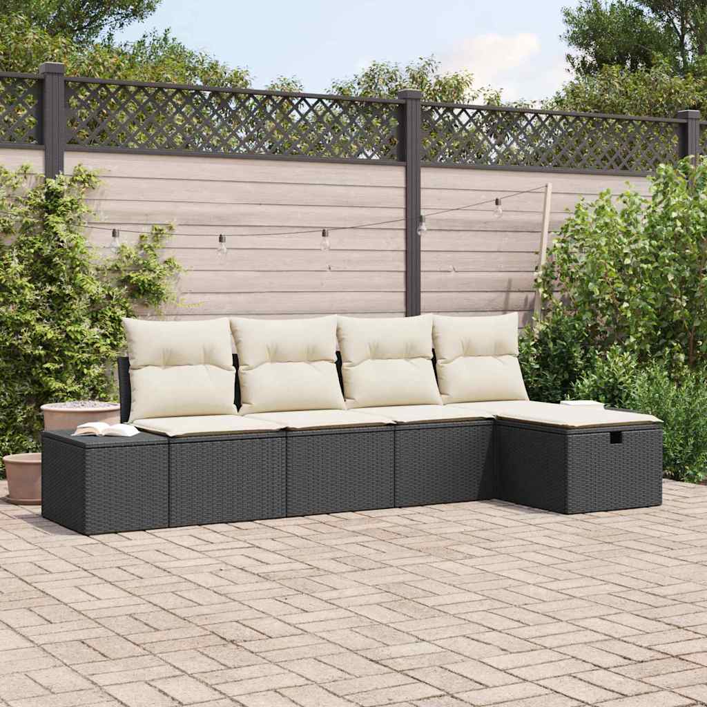 Havesofa Sæt 5 Stk. Polyrattan - Hovedbillede