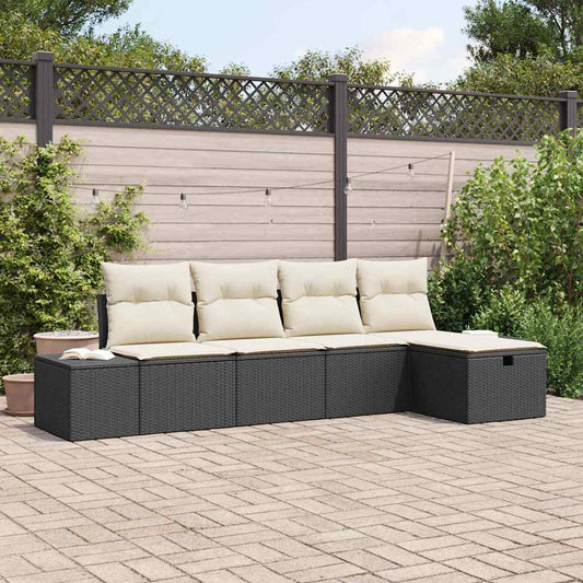 Havesofa Sæt 5 Stk. Polyrattan - Hovedbillede