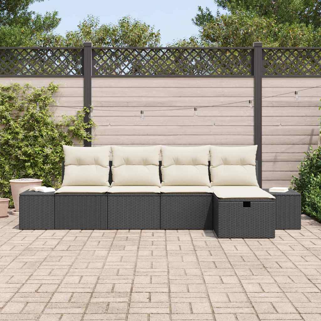 Havesofa Sæt 5 Stk. Polyrattan - Billede 3