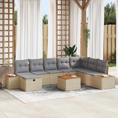 Havesofa Sæt 9 Stk. Polyrattan - Variant 3359662