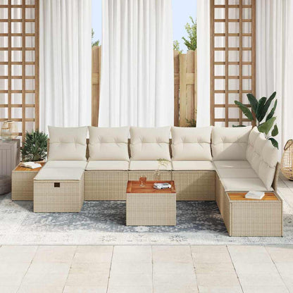 Havesofa Sæt 9 Stk. Polyrattan - Billede 3