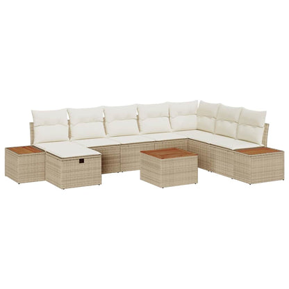 Havesofa Sæt 9 Stk. Polyrattan - Billede 2