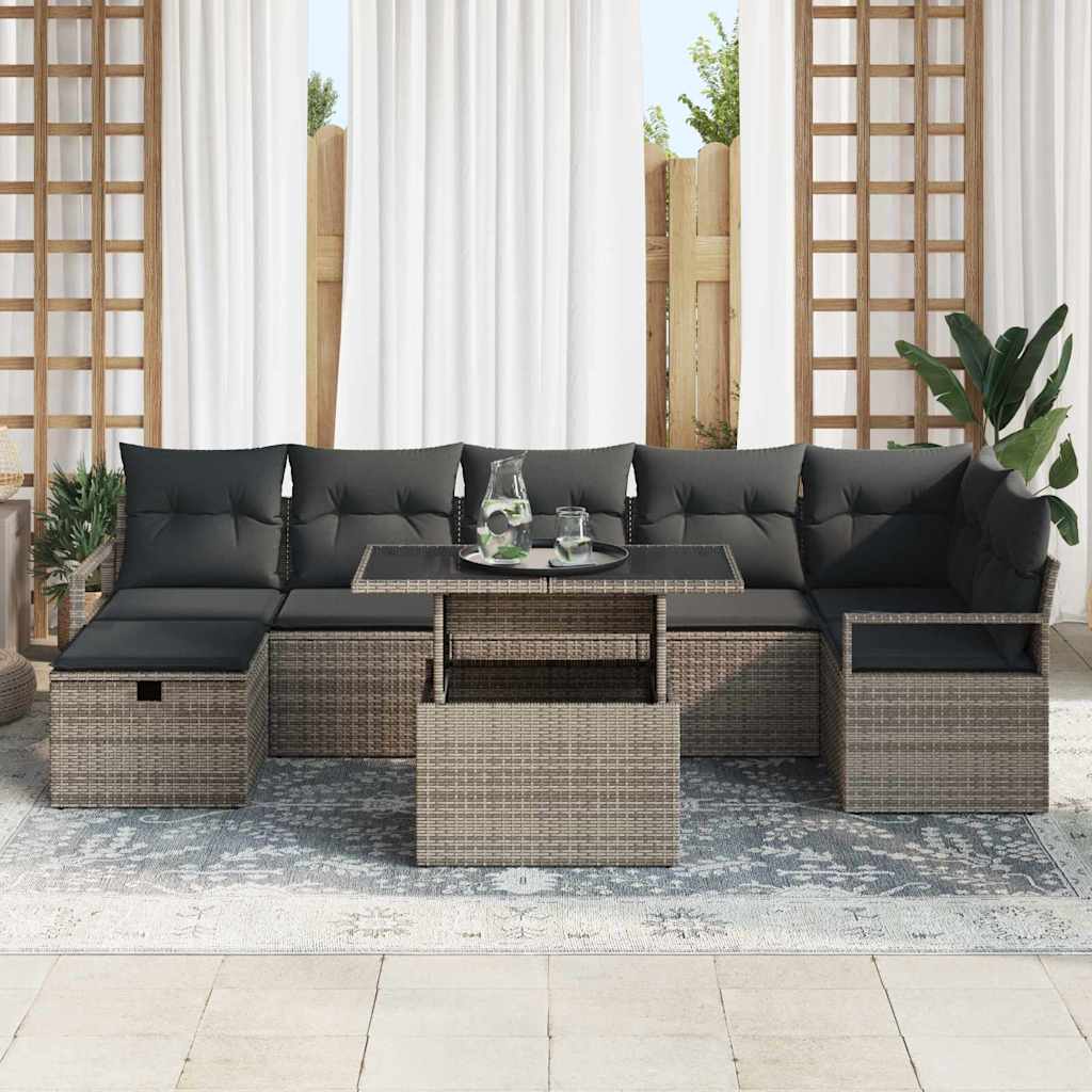 Havesofa Sæt 8 Stk. Polyrattan - Billede 3
