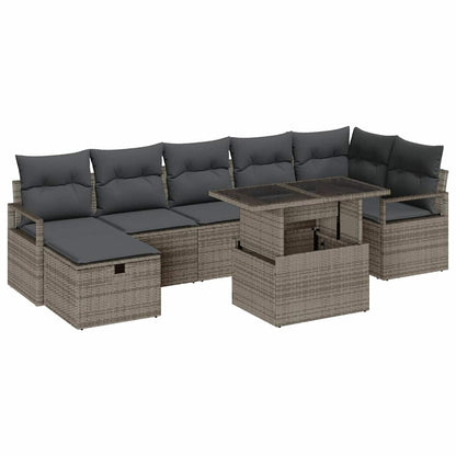 Havesofa Sæt 8 Stk. Polyrattan - Billede 2