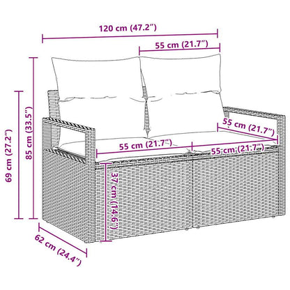 Havesofa Sæt 9 Stk. Polyrattan - Billede 15
