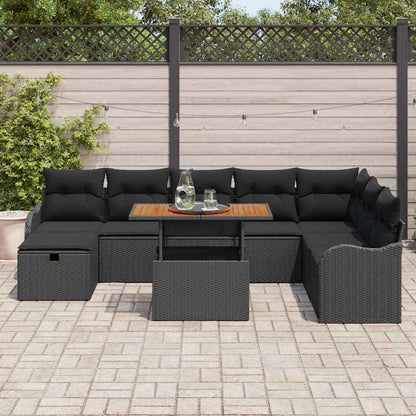 Havesofa Sæt Med Pude Med Opbevaring 9 Dele Polyrattan - Billede 3