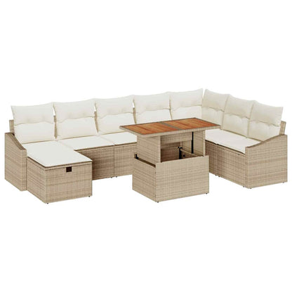 Havesofa Sæt 9 Stk. Polyrattan - Billede 2