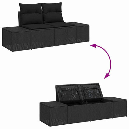 Sofa Sæt Med Pude 6 Dele Polyrattan - Billede 10