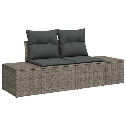 Havesofa Sæt Med Pude 8 Dele Poly Rattan - Billede 4