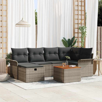 Havesofa Sæt 7 Stk. Poly Rattan - Variant 3360786