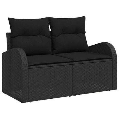 Havesofa Sæt Med Pude Med Opbevaring 8 Dele Poly Rattan - Billede 4