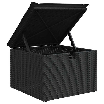 Havesofa Sæt Med Pude Med Opbevaring 8 Dele Poly Rattan - Billede 14