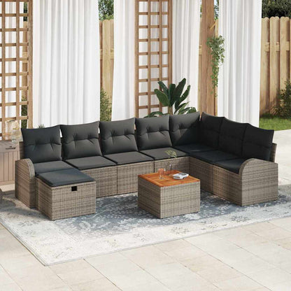 Havesofa Sæt 9 Stk. Poly Rattan - Variant 3360856
