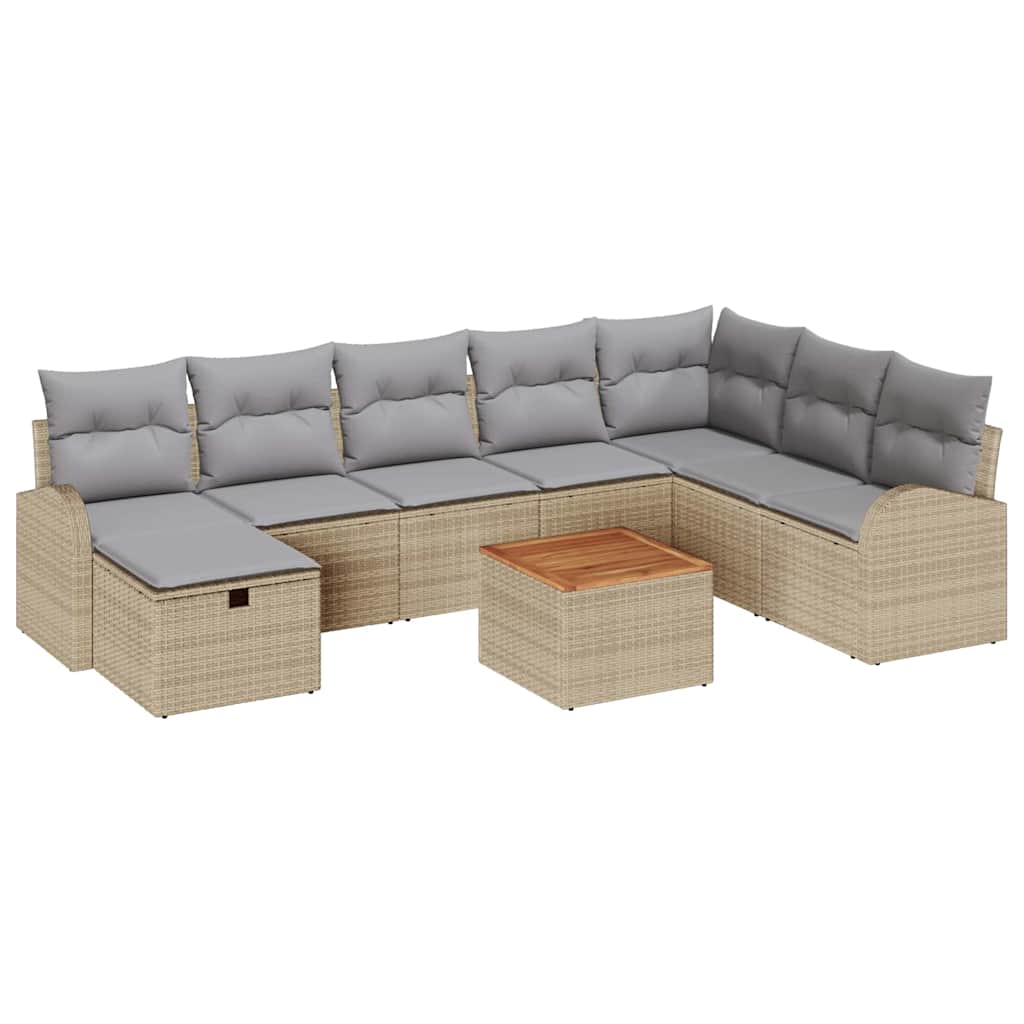 Havesofa Sæt 9 Stk. Poly Rattan - Billede 2