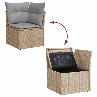 Havesofa Sæt 9 Stk. Poly Rattan - Billede 13