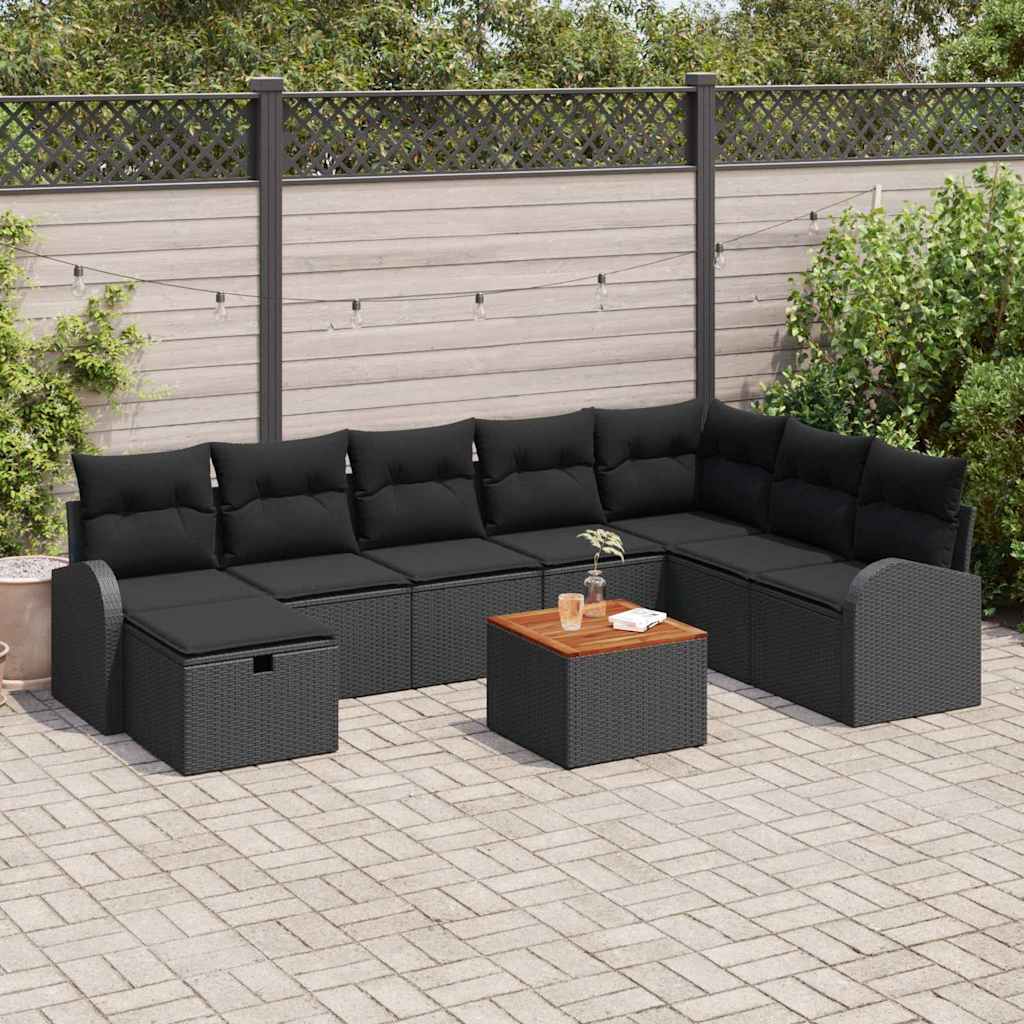 Havesofa Sæt 9 Stk. Poly Rattan - Variant 3360859