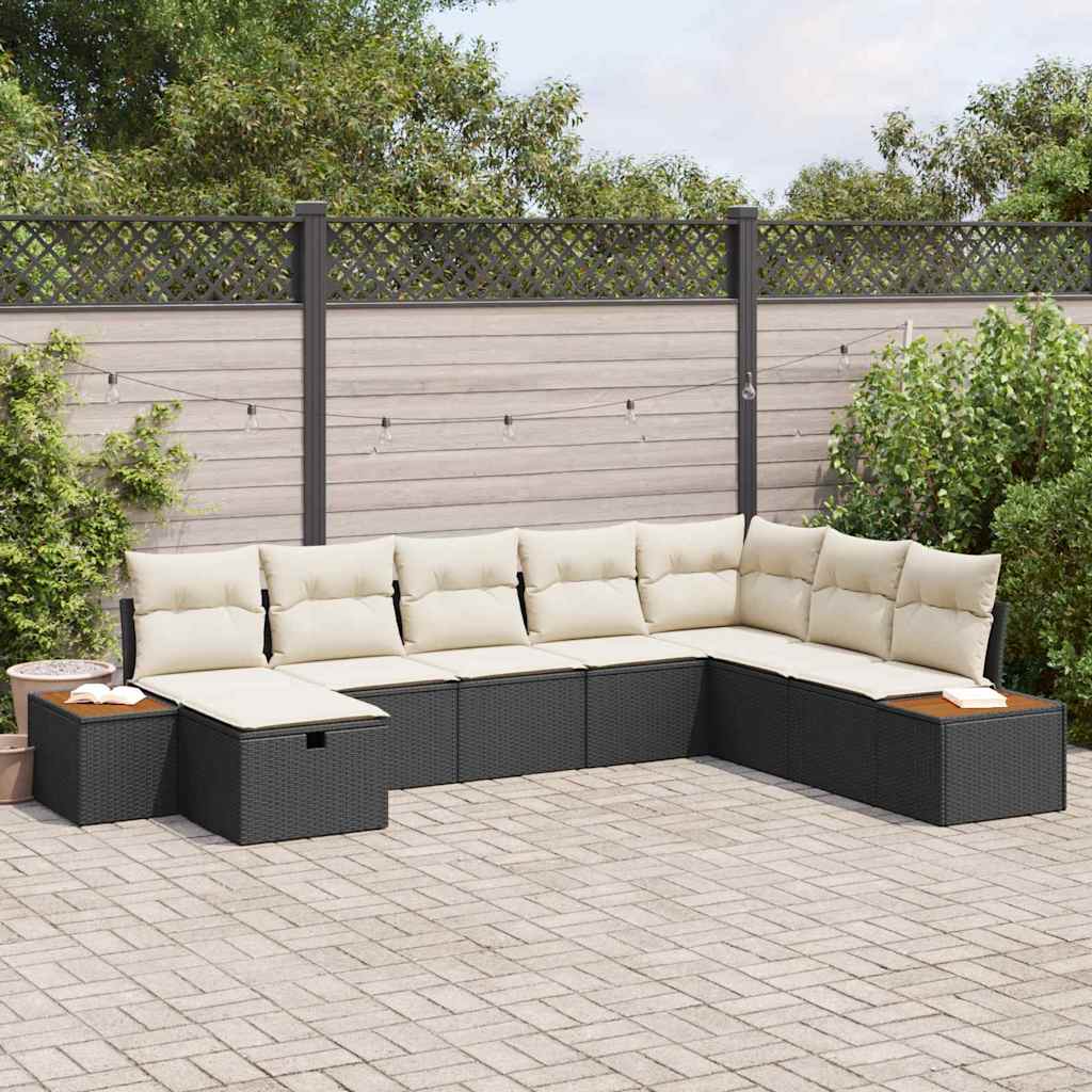 Havesofa Sæt Med Pude Med Opbevaring Polyrattan - Hovedbillede