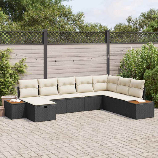 Havesofa Sæt Med Pude Med Opbevaring Polyrattan - Hovedbillede
