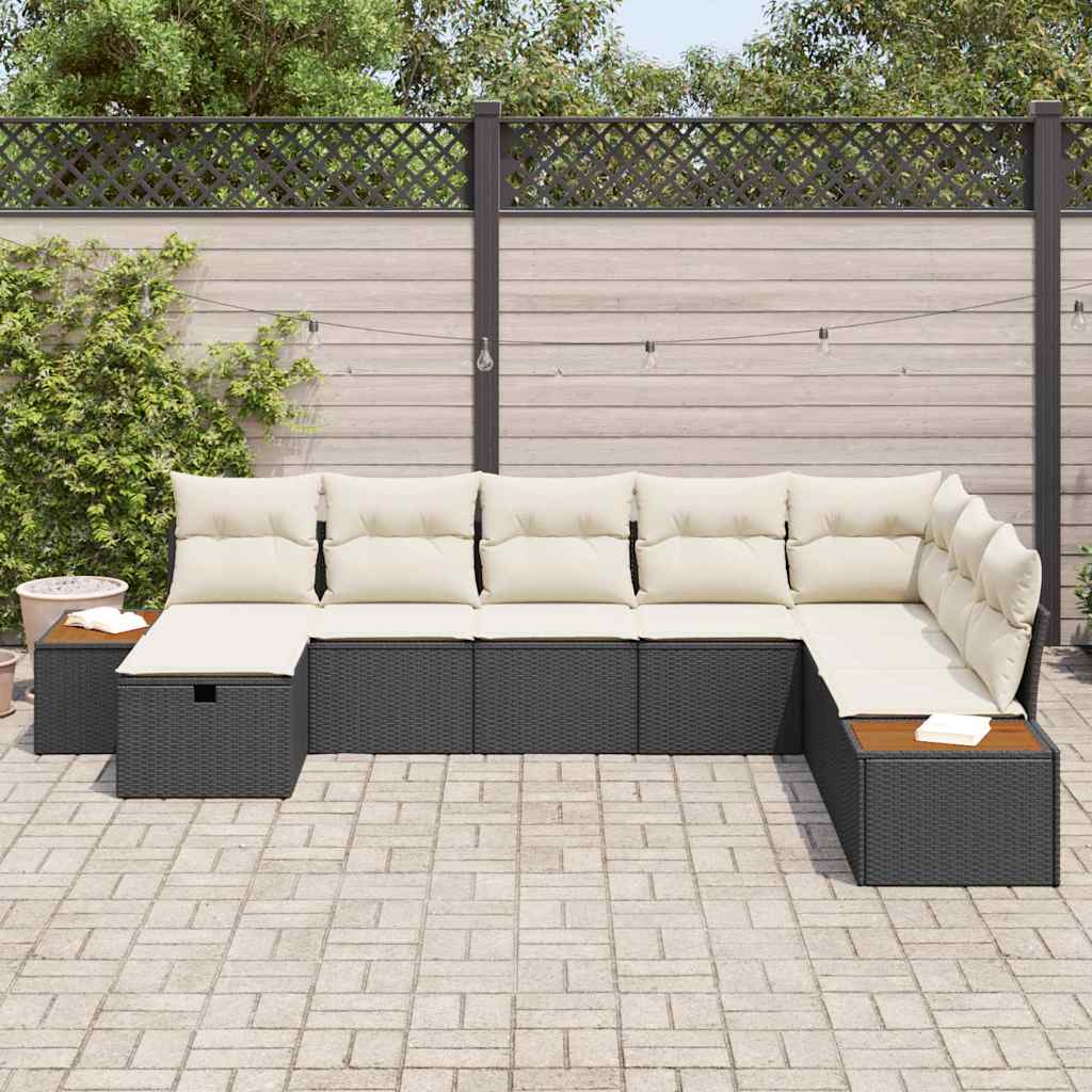 Havesofa Sæt Med Pude Med Opbevaring Polyrattan - Billede 3