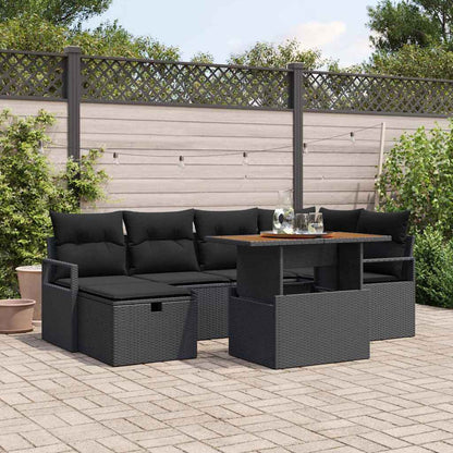 Havesofa Sæt 7 Dele Polyrattan - Hovedbillede