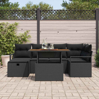 Havesofa Sæt 7 Dele Polyrattan - Billede 3