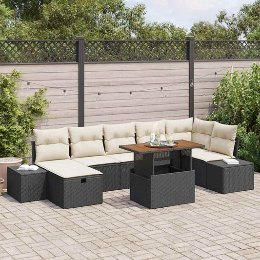 Havesofa Sæt 8 Dele Polyrattan - Hovedbillede