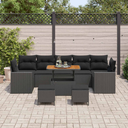 Havesofa Sæt 10 Dele Polyrattan - Billede 3