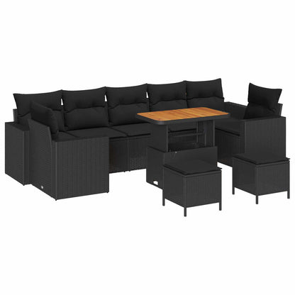 Havesofa Sæt 10 Dele Polyrattan - Billede 2