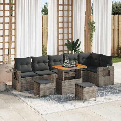 Havesofa Sæt 9 Dele Polyrattan