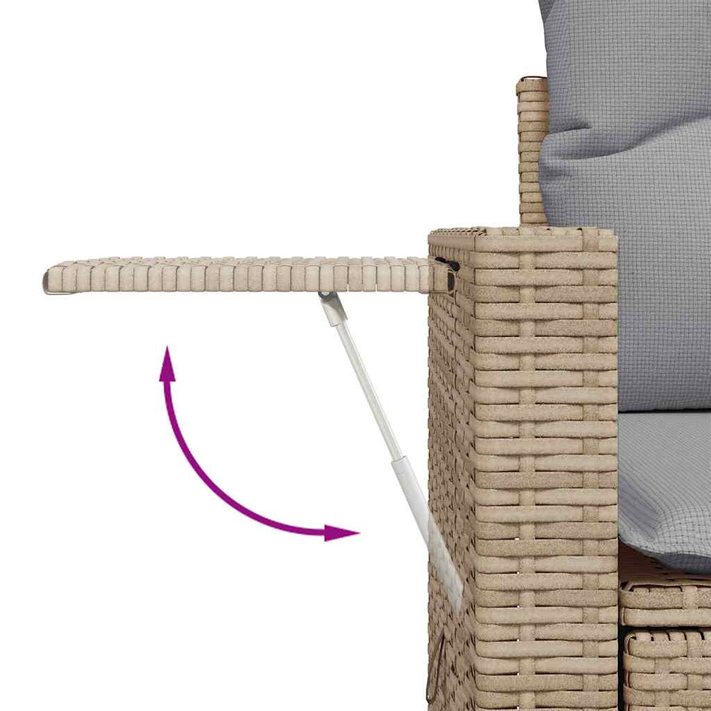 Havesofa Sæt 12 Dele Polyrattan - Billede 10