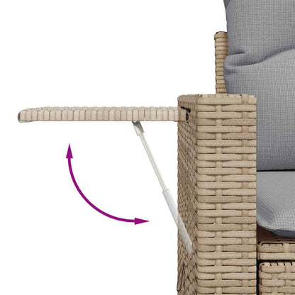 Havesofa Sæt 12 Dele Polyrattan - Billede 10