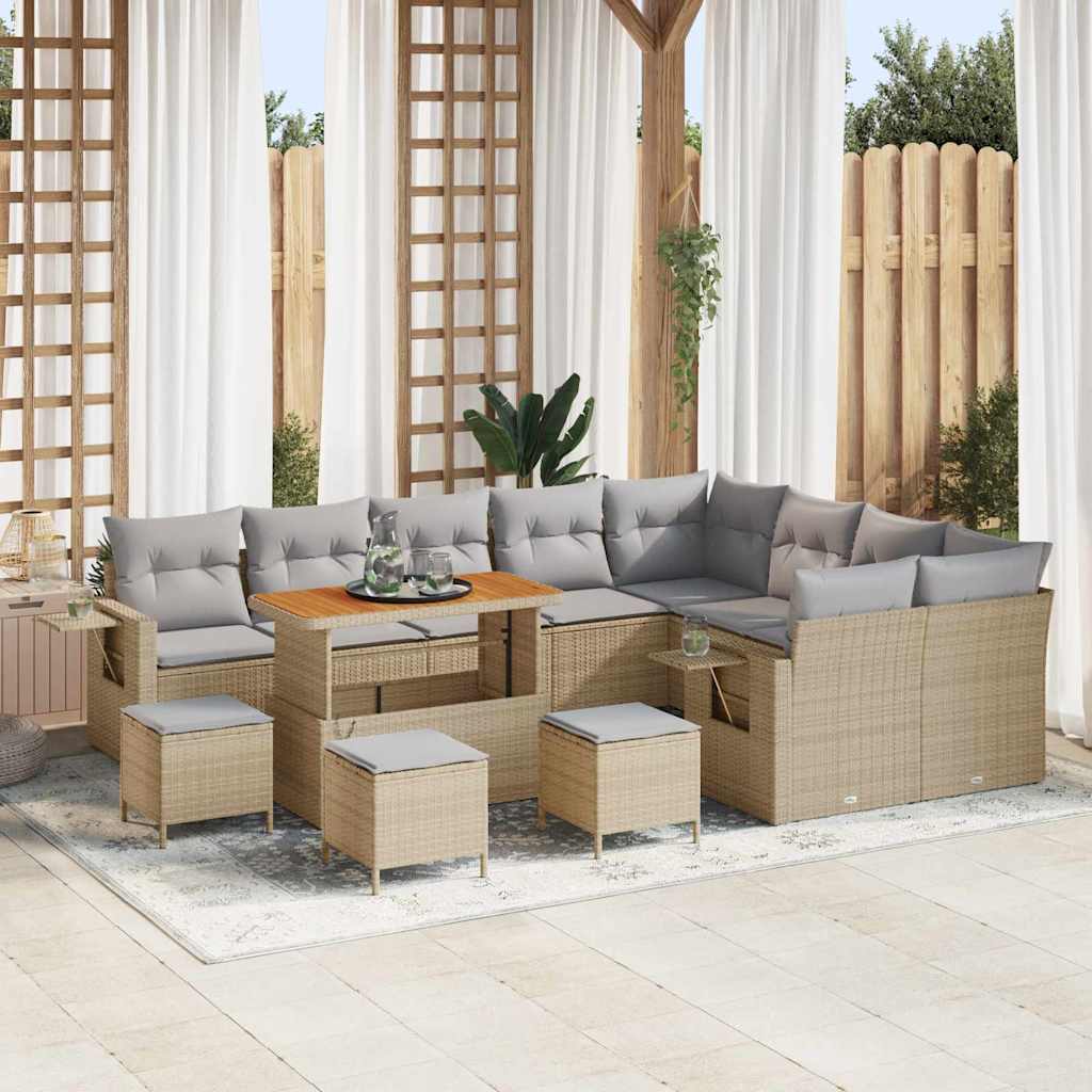 Havesofa Sæt 12 Dele Polyrattan - Variant 3361792