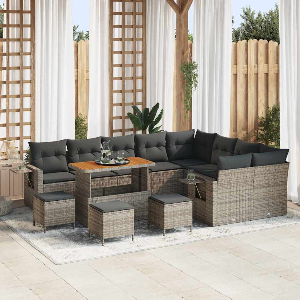 Havesofa Sæt 12 Dele Polyrattan - Variant 3361793