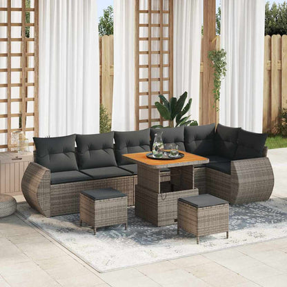 Havesofa Sæt 9 Dele Polyrattan