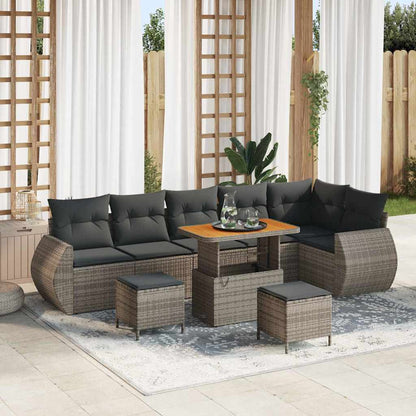 Havesofa Sæt 9 Dele Polyrattan