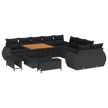 Havesofa Sæt 13 Dele Polyrattan - Billede 2