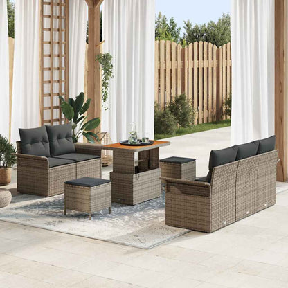 Havesofa Sæt Med Pude 8 Dele Polyrattan - Variant 3362083