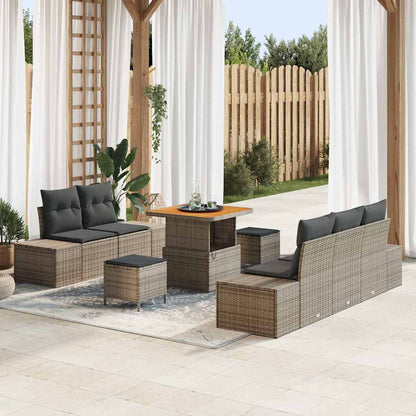 Havesofa Sæt Med Pude 8 Dele Polyrattan - Variant 3362728