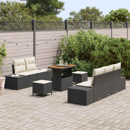 Havesofa Sæt Med Pude 8 Dele Polyrattan - Billede 3