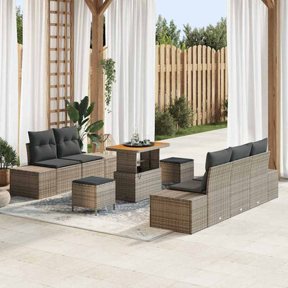 Havesofa Sæt Med Pude 8 Dele Polyrattan - Variant 3362733