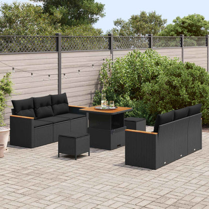 Havesofa Sæt 9 Dele Polyrattan - Billede 3