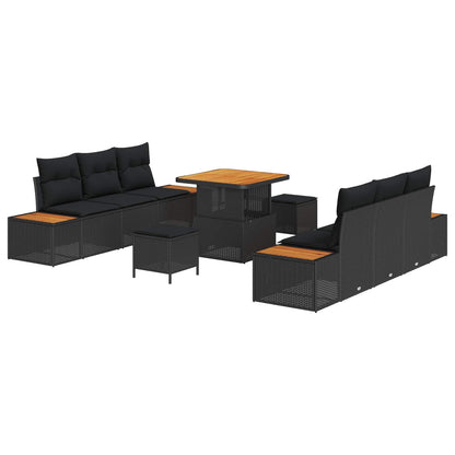 Havesofa Sæt 9 Dele Polyrattan - Billede 2
