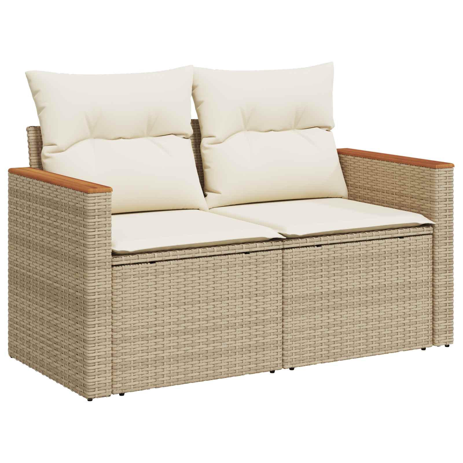 Havesofa Sæt 10 Dele Polyrattan - Billede 5