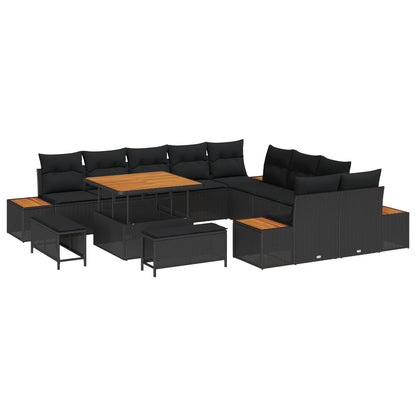 Havesofa Sæt 13 Dele Polyrattan - Billede 2