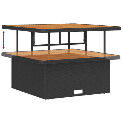 Havesofa Sæt 12 Dele Poly Rattan Og Pulverlakeret Stål - Billede 2